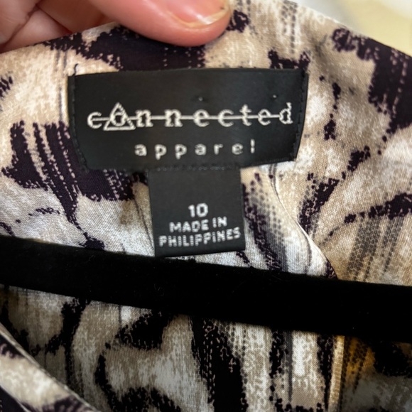 Connected Apparel Purple and Cream Sheath Dress - Picture 7 of 12